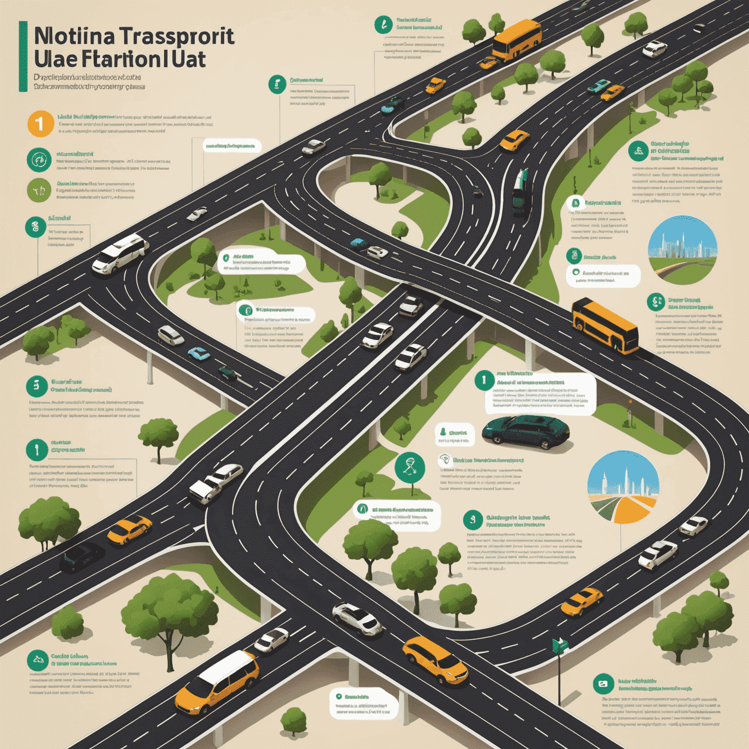 Infographic showcasing different Road & Transport Authority plans in UAE, with icons representing various features and benefits of each plan